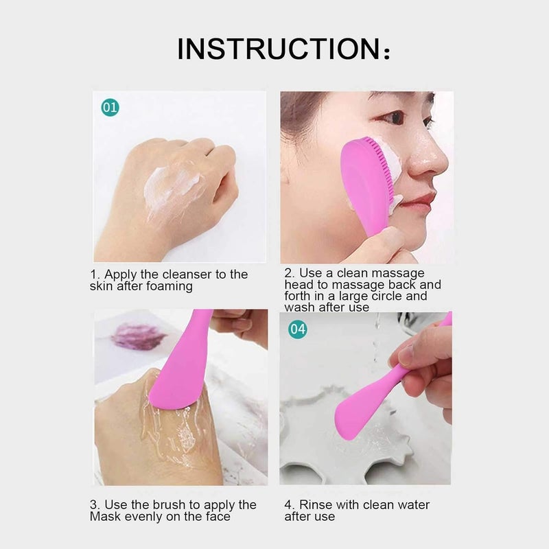 Dual Headed Silicone Applicator Sticks 5pcs Purple For Facial Cleansing And Even Product Spread - Image 5